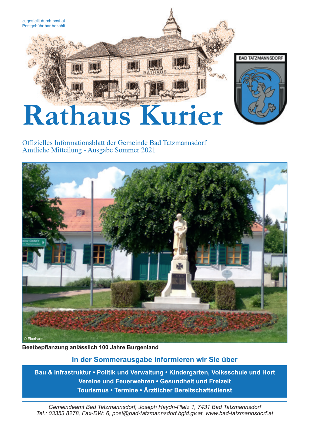 Rathauskurier Sommer 2021.Indd