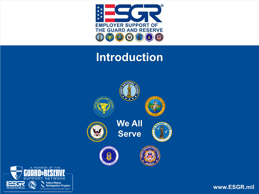 ESGR (Employer Support of the Guard and Reserve)