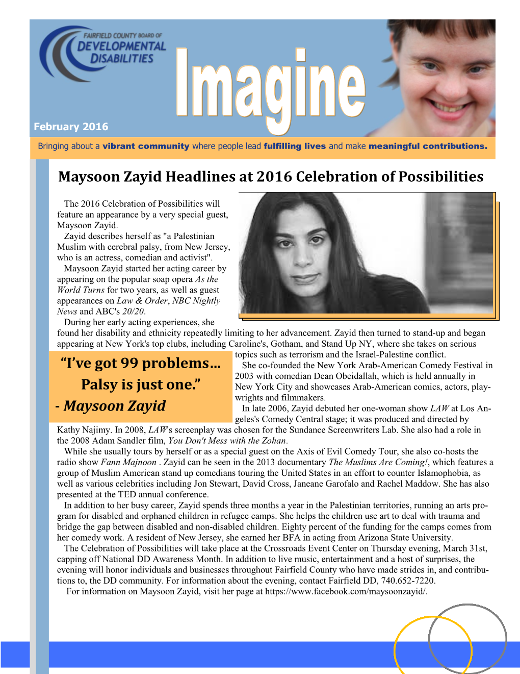 Maysoon Zayid Headlines at 2016 Celebration of Possibilities