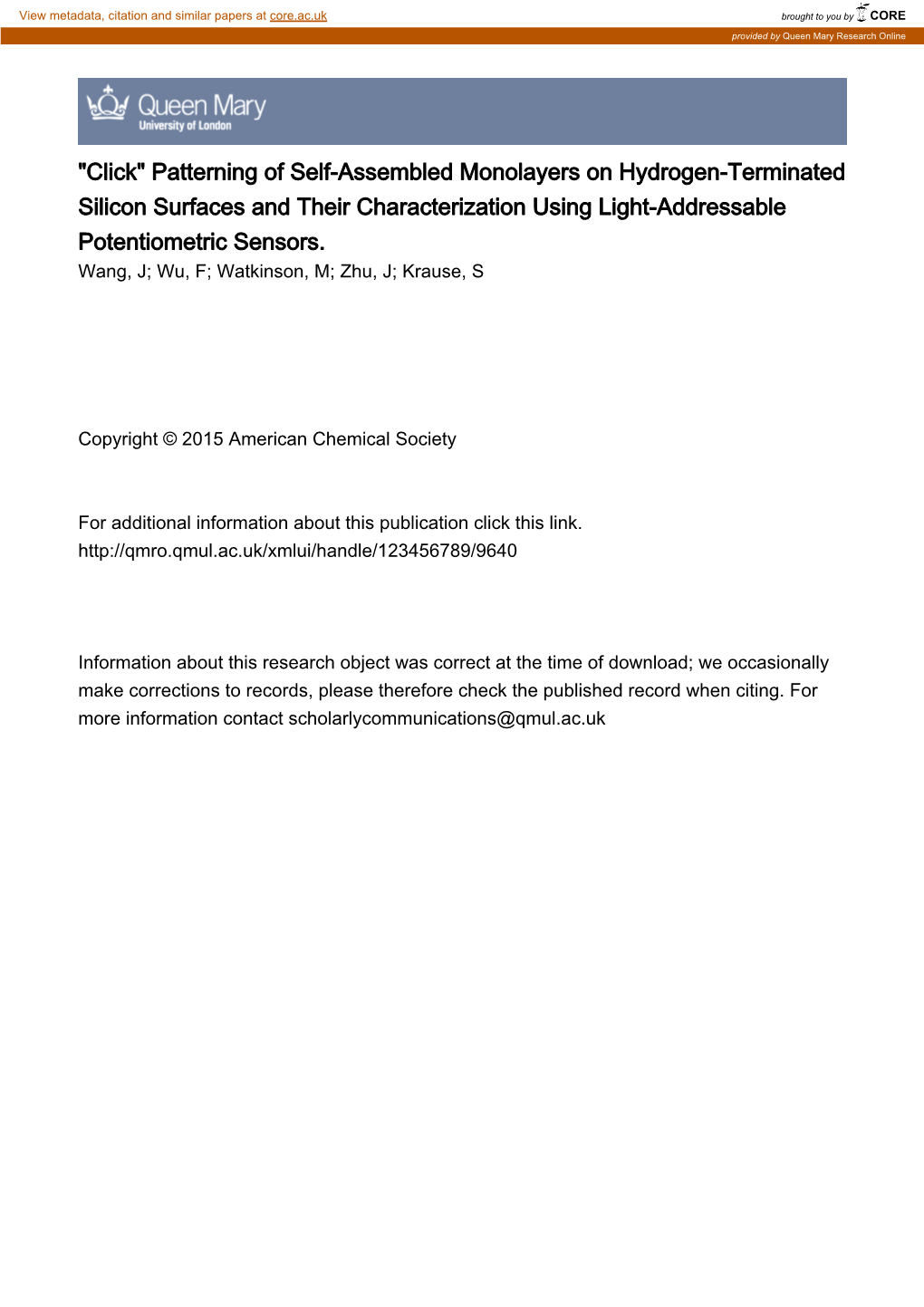 Patterning of Self-Assembled Monolayers on Hydrogen-Terminated Silicon Surfaces and Their Characterization Using Light-Addressable Potentiometric Sensors