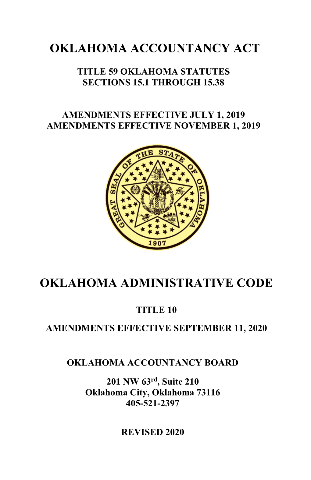 Oklahoma Accountancy Act