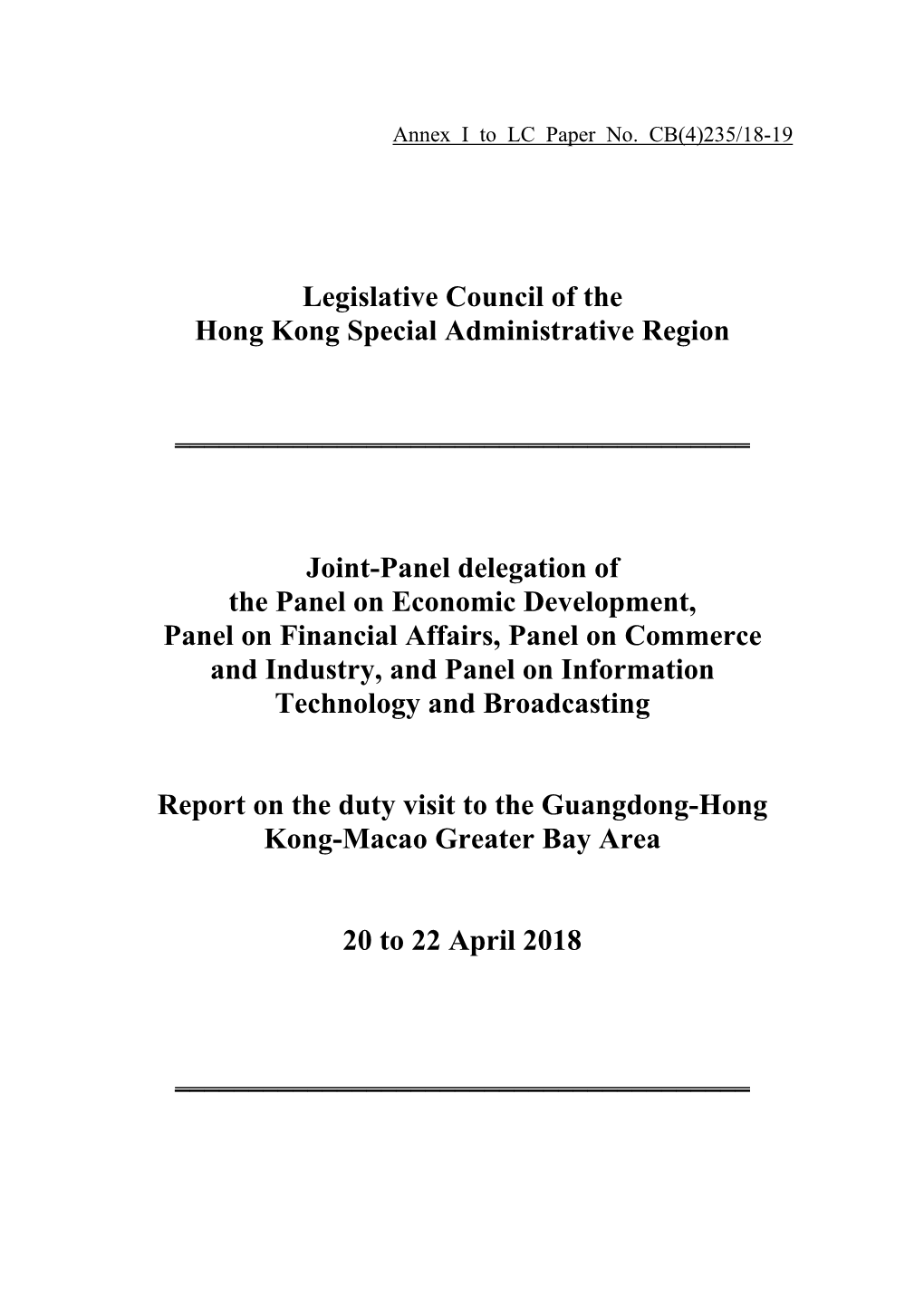 Legislative Council of the Hong Kong Special Administrative Region