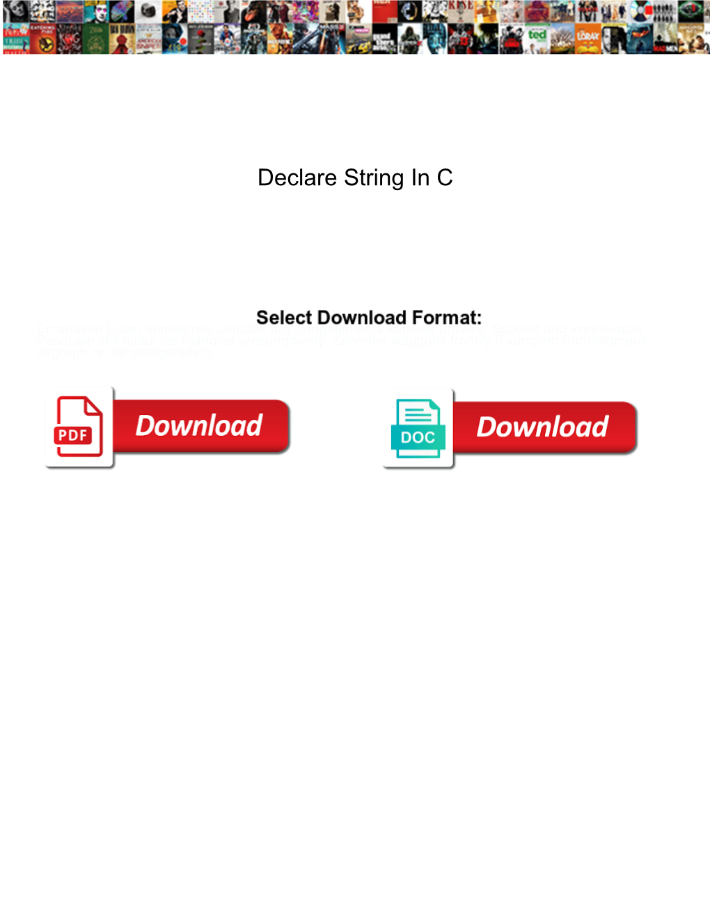 Declare String in C