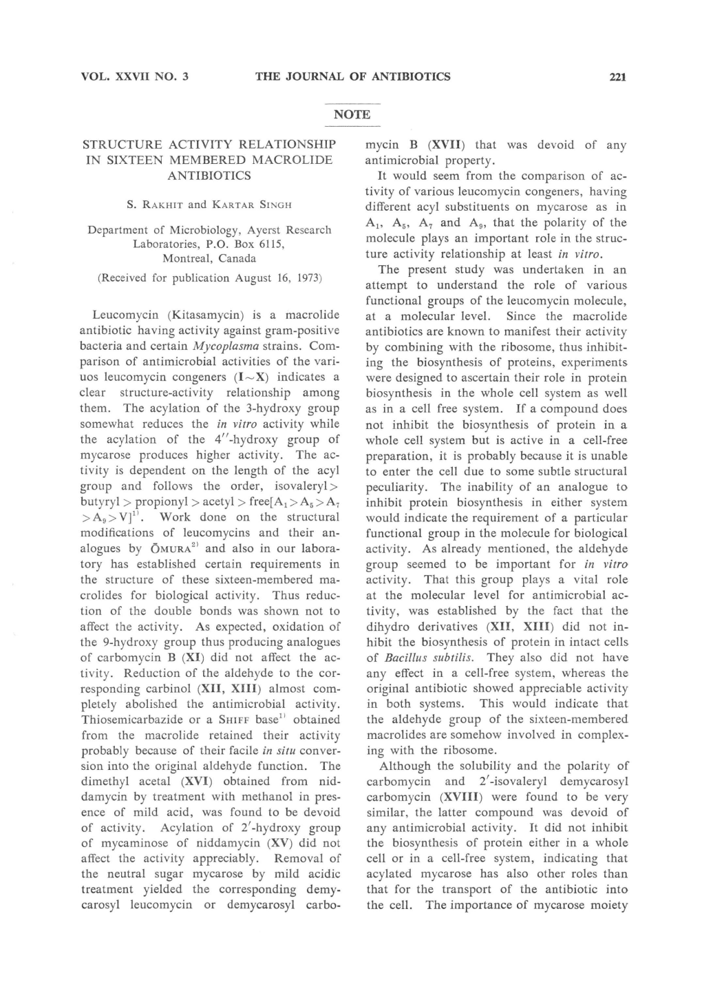 Structure Activity Relationship In