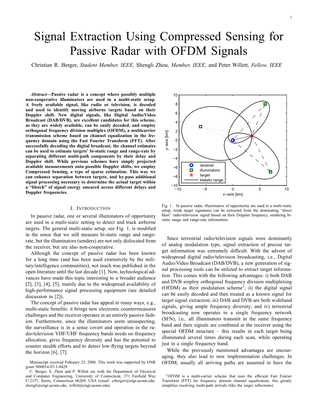Signal Extraction Using Compressed Sensing for Passive Radar with OFDM Signals Christian R