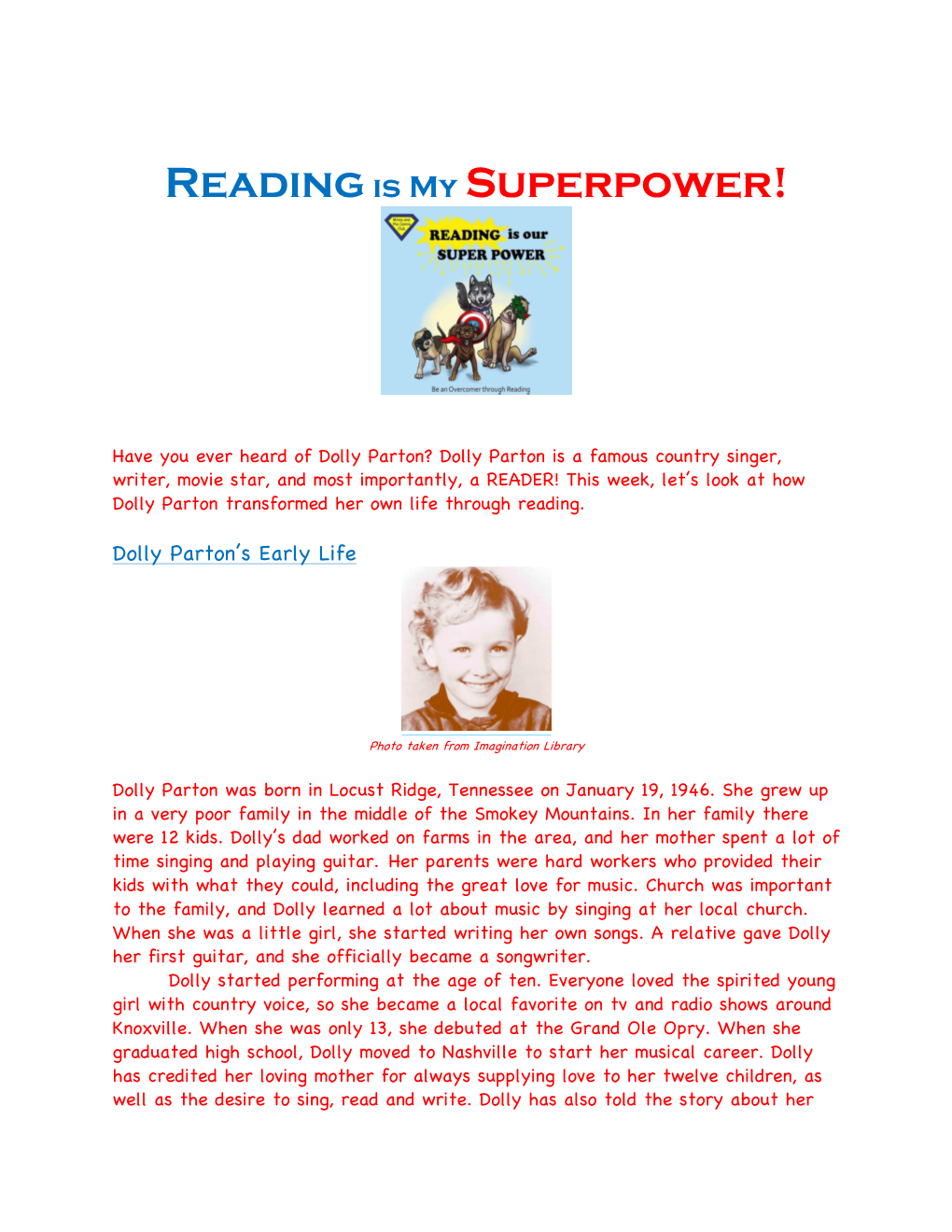 Readingis My Superpower!