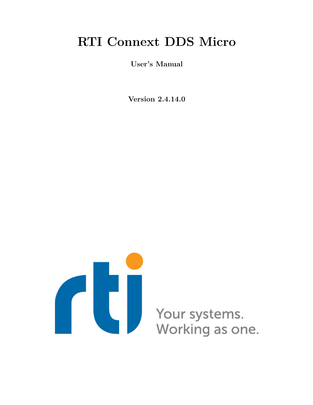 RTI Connext DDS Micro