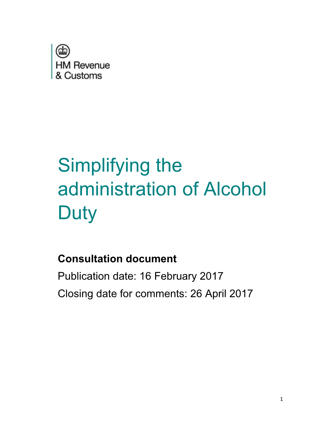 Simplifying the Administration of Alcohol Duty