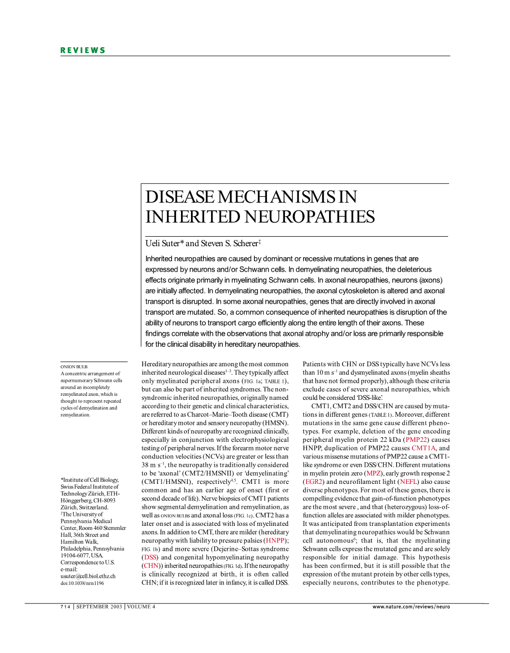 Disease Mechanisms in Inherited Neuropathies