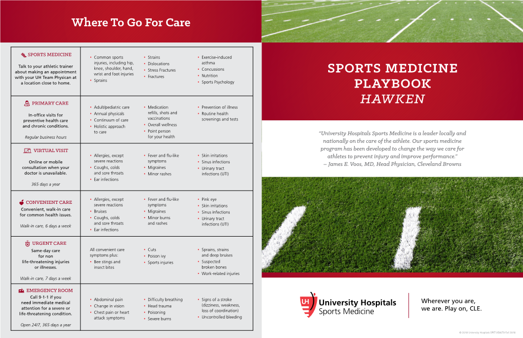 Sports Medicine Playbook Hawken