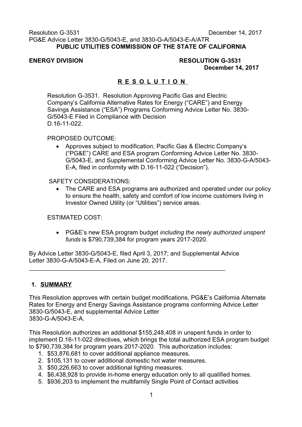 PG&E Advice Letter 3830-G/5043-E, and 3830-G-A/5043-E-A/ATR