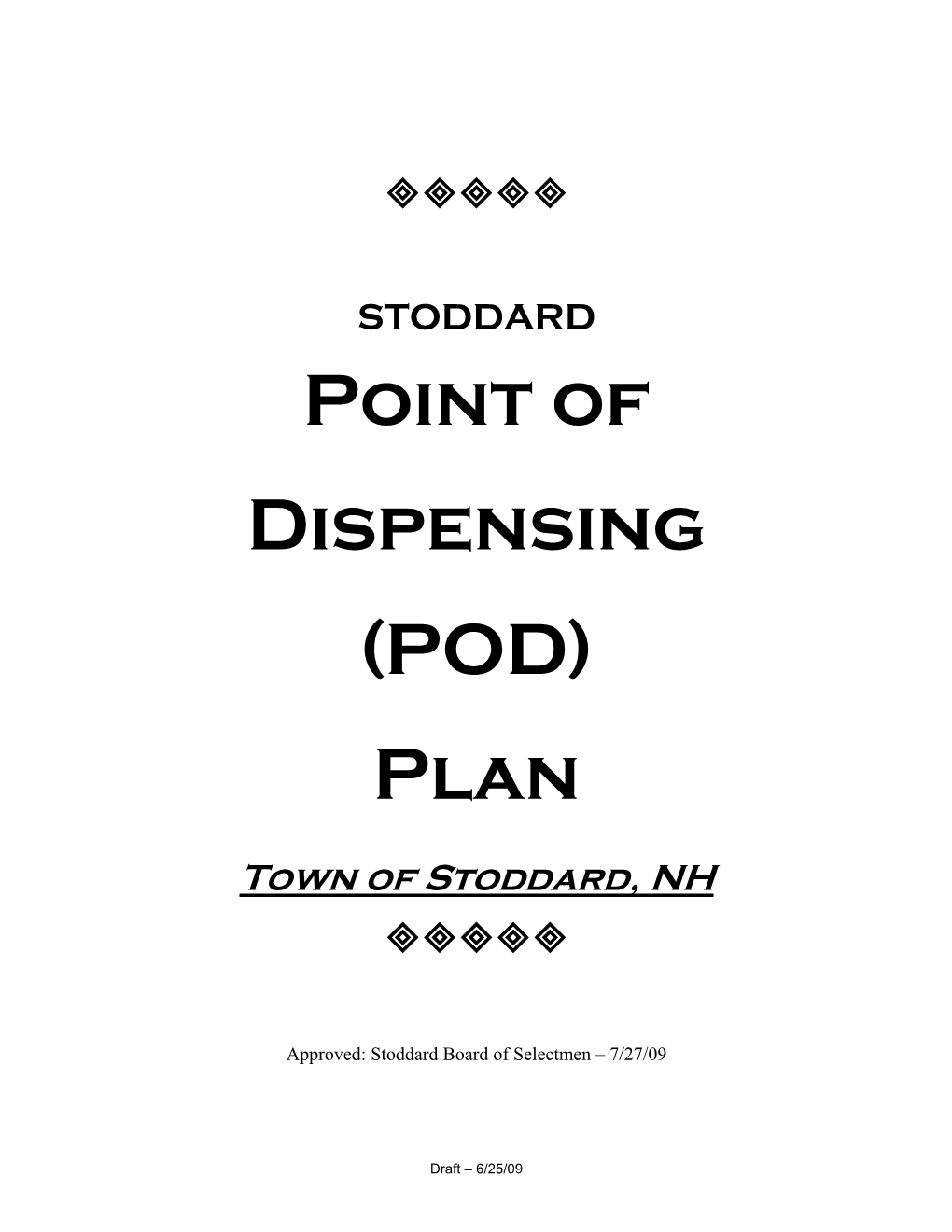 Point of Dispensing Plan