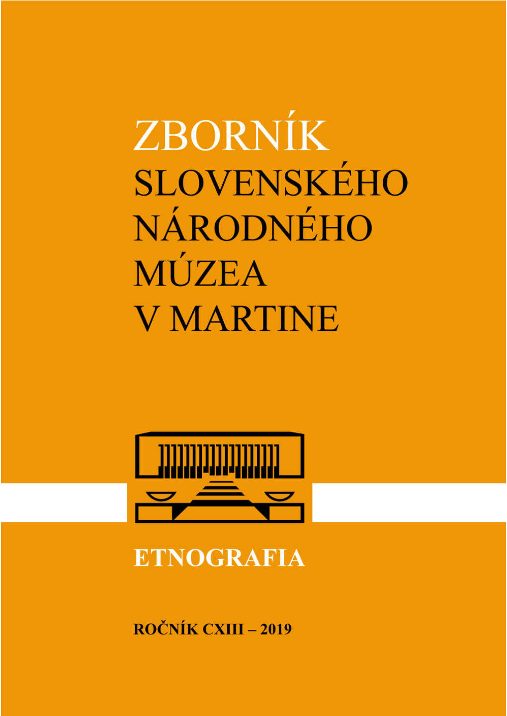 Zborník Slovenského Národného Múzea V Martine