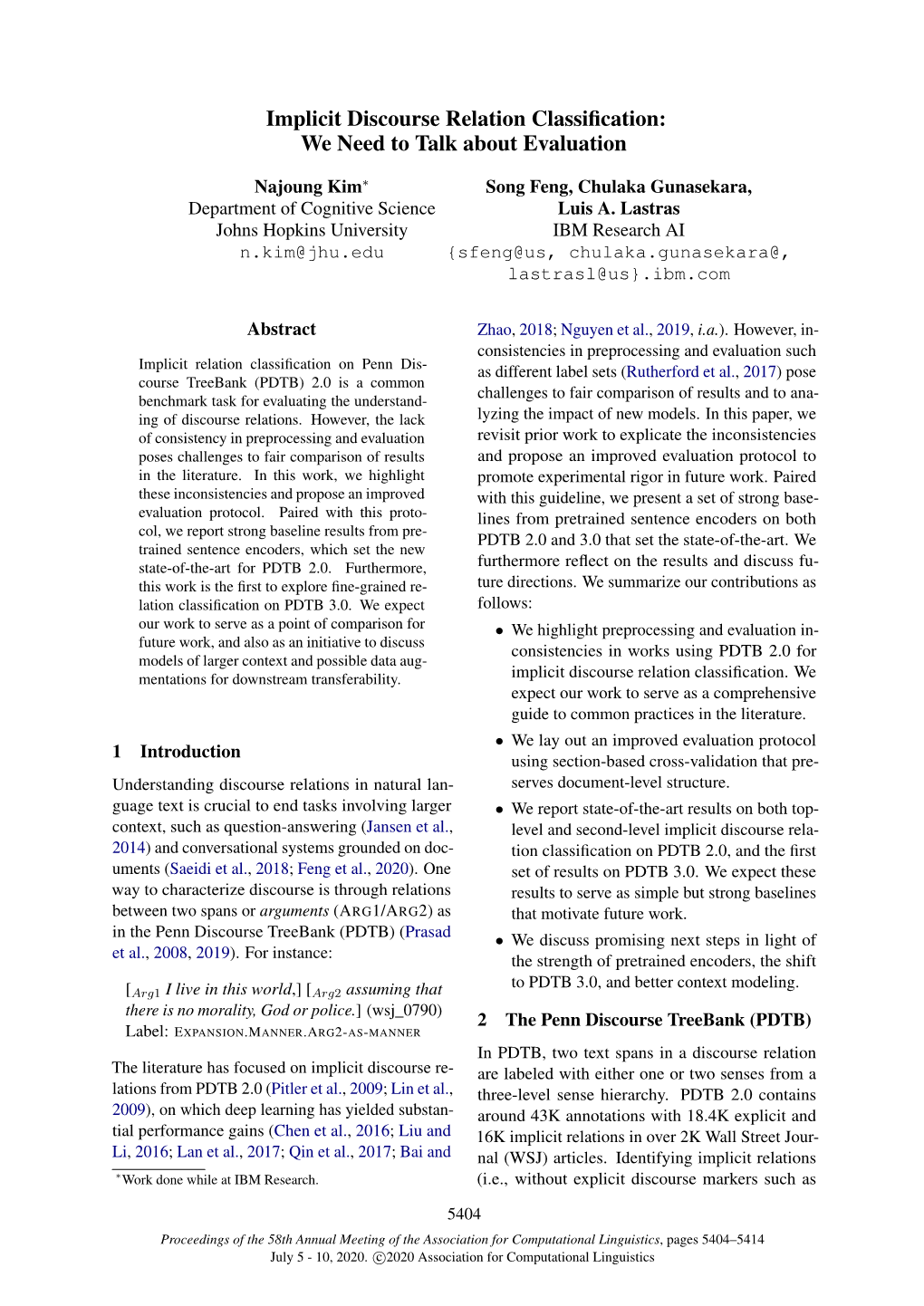 Implicit Discourse Relation Classification