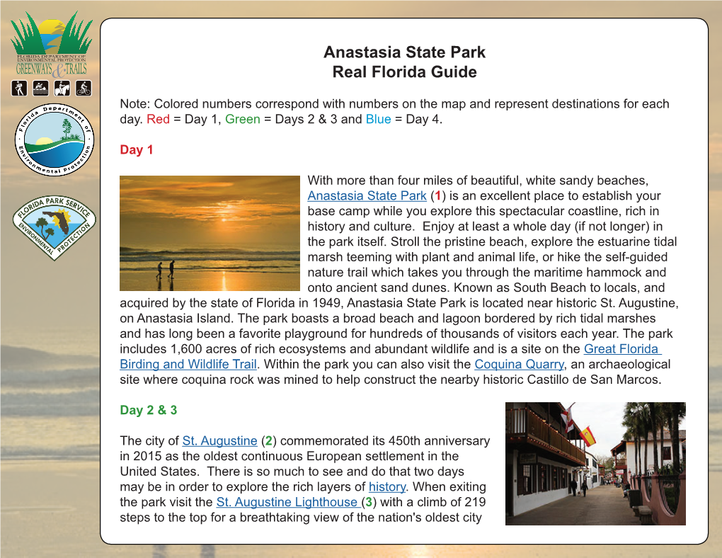 Anastasia State Park Real Florida Guide