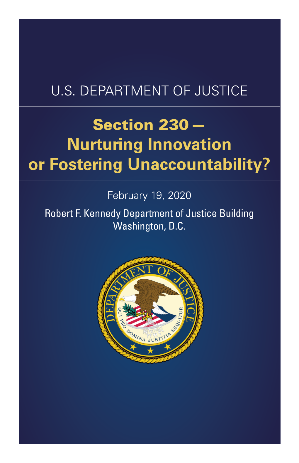 Section 230— Nurturing Innovation Or Fostering Unaccountability?