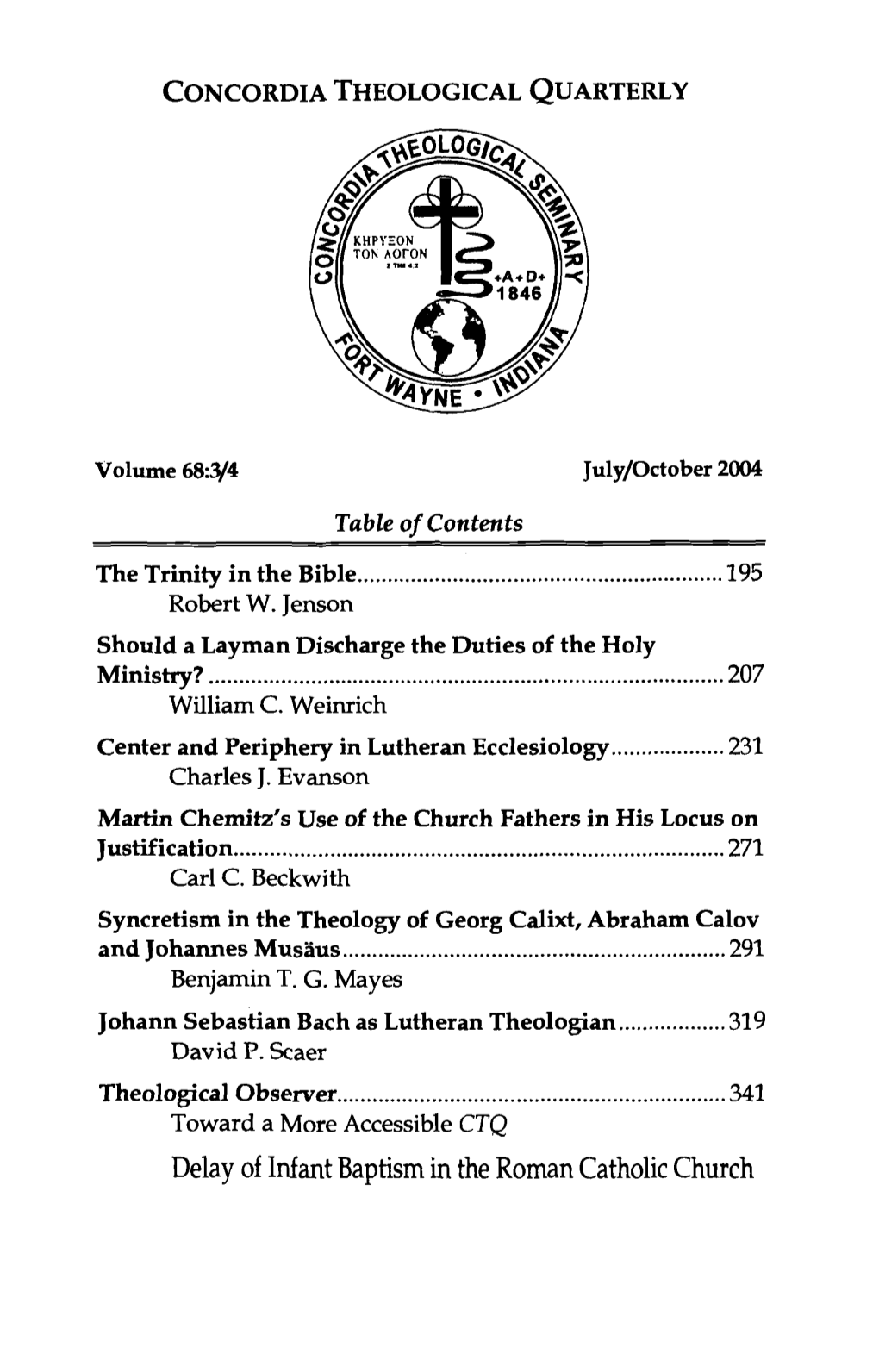 Martin Chemnitz's Use of the Church Fathers in His Locus on Justification
