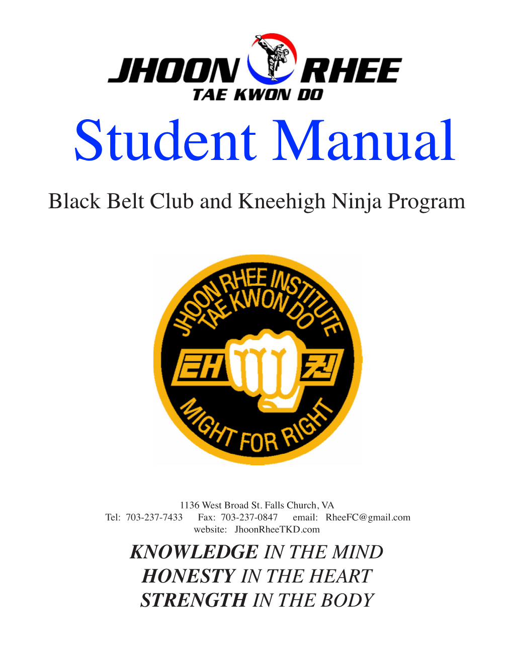 Black Belt Club and Kneehigh Ninja Program