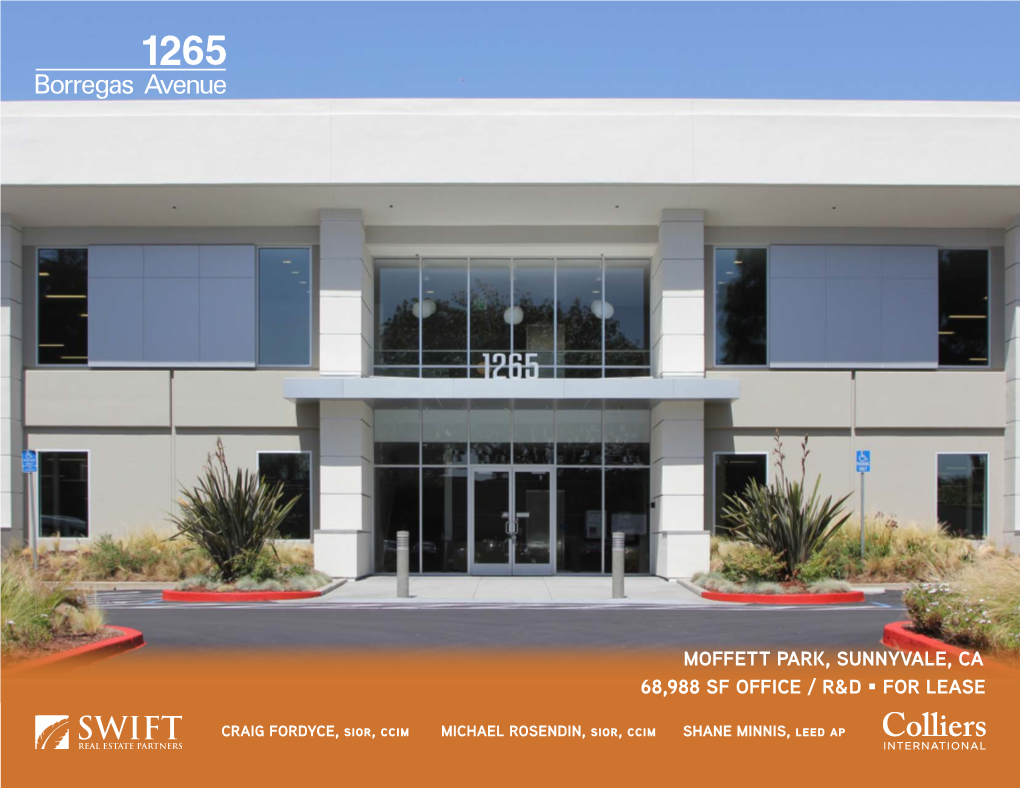 68988 Sf Office / R&D for Lease Moffett Park, Sunnyvale, Ca