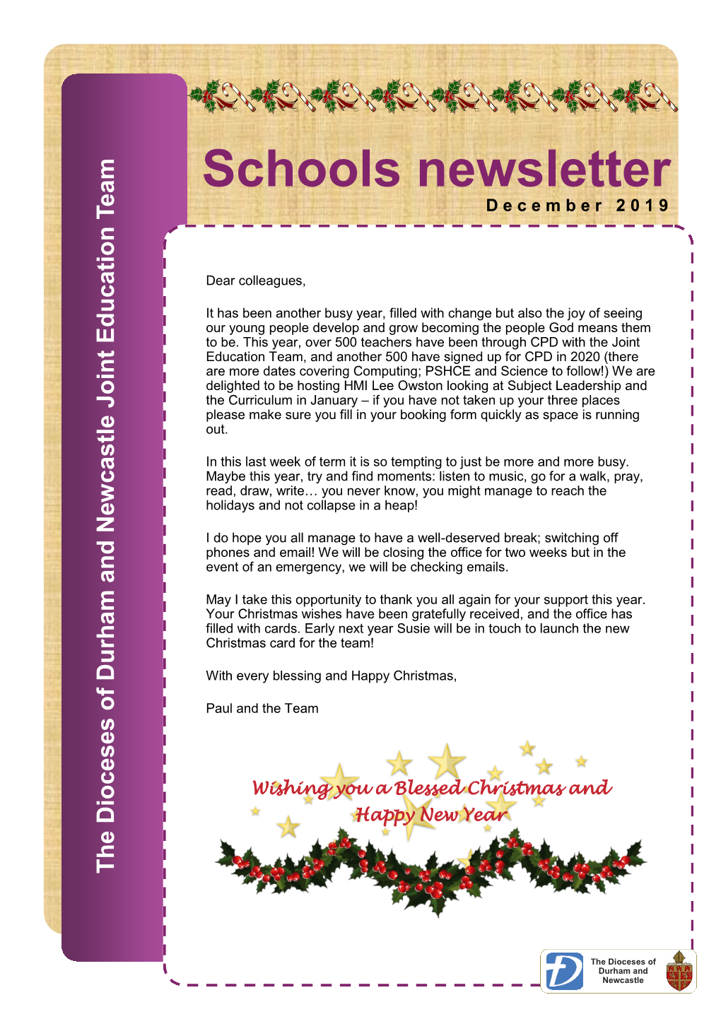 Schools Newsletter December 2019