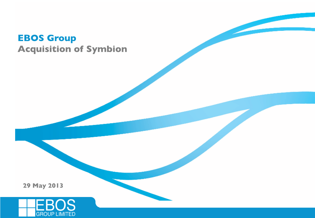 EBOS Group Acquisition of Symbion