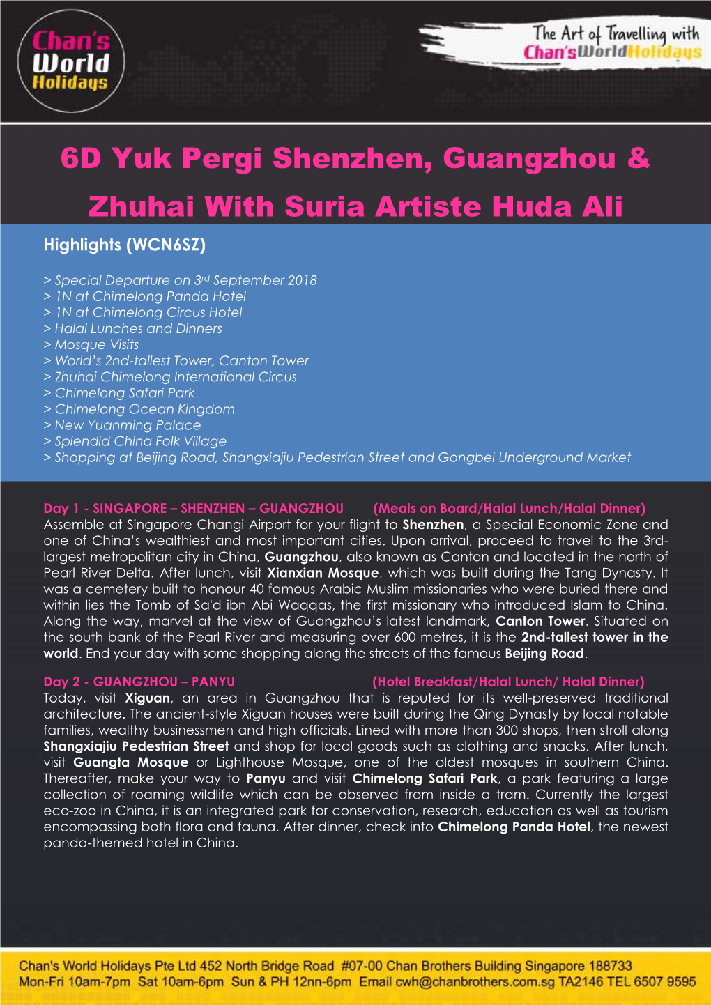 6D Yuk Pergi Shenzhen, Guangzhou & Zhuhai with Suria Artiste Huda