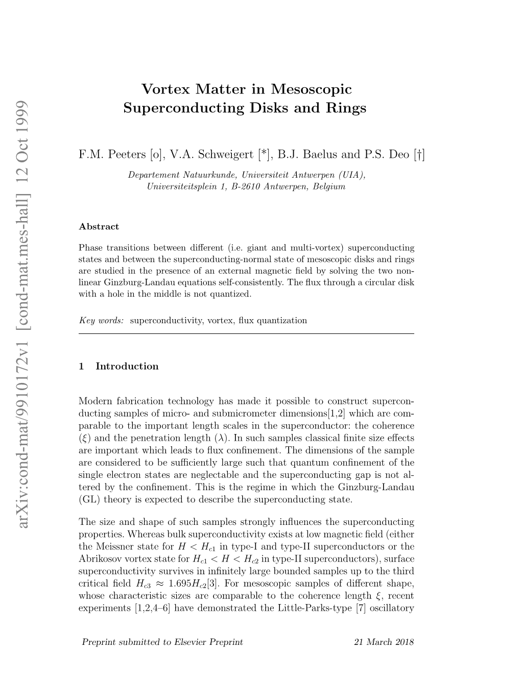 Vortex Matter in Mesoscopic Superconducting Disks and Rings