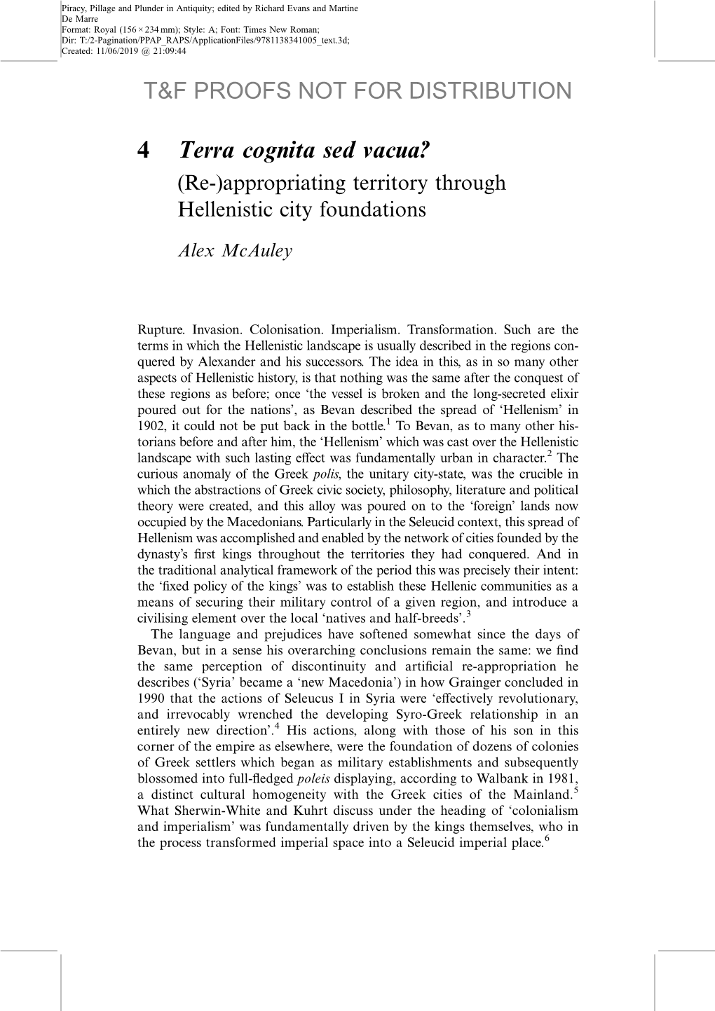 4 Terra Cognita Sed Vacua? (Re-)Appropriating Territory Through Hellenistic City Foundations