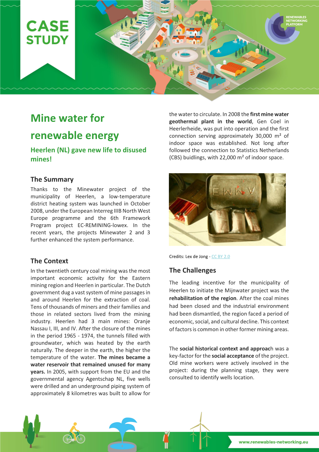 Mine Water for Renewable Energy – Heerlen, the Netherlands