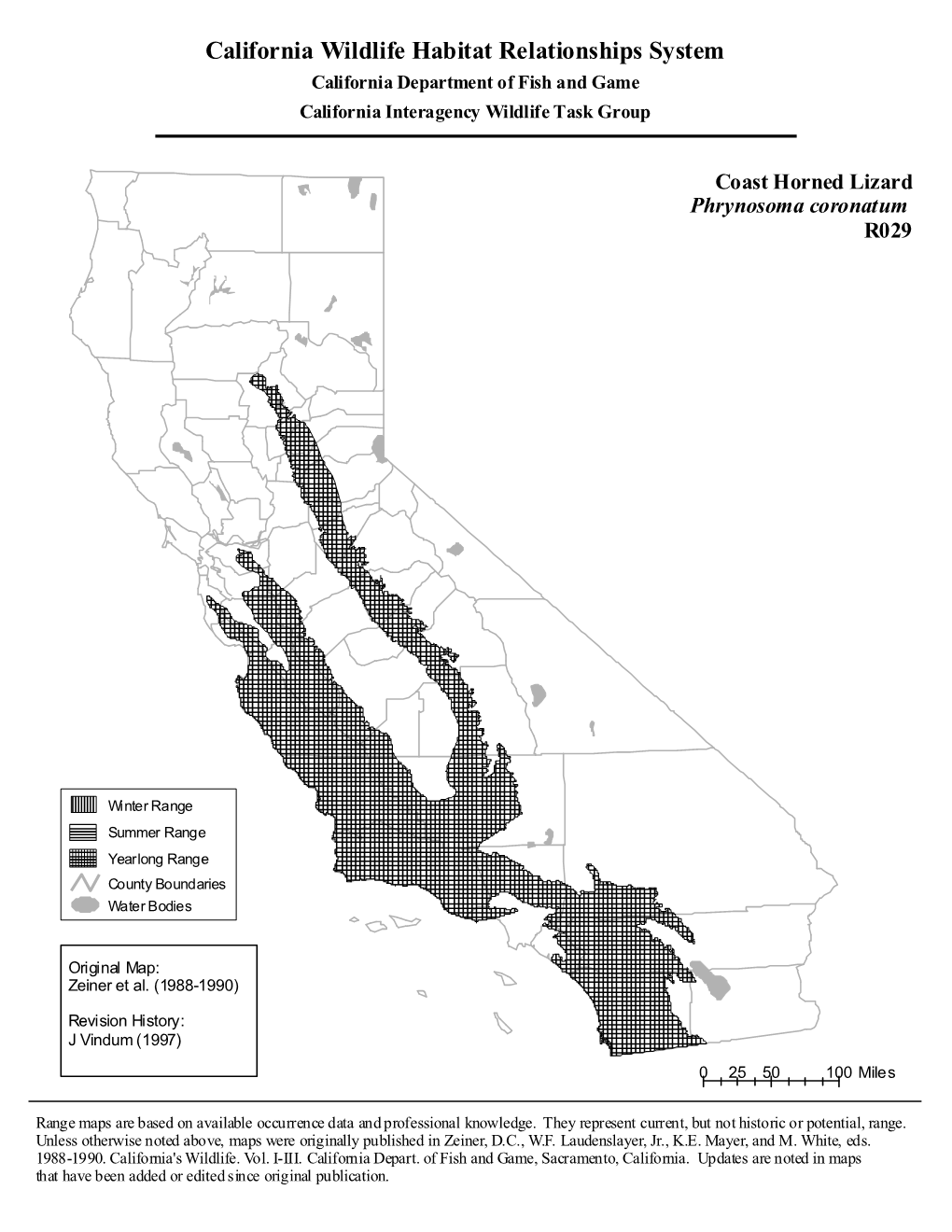 California Wildlife Habitat Relationships System California Department of Fish and Game California Interagency Wildlife Task Group