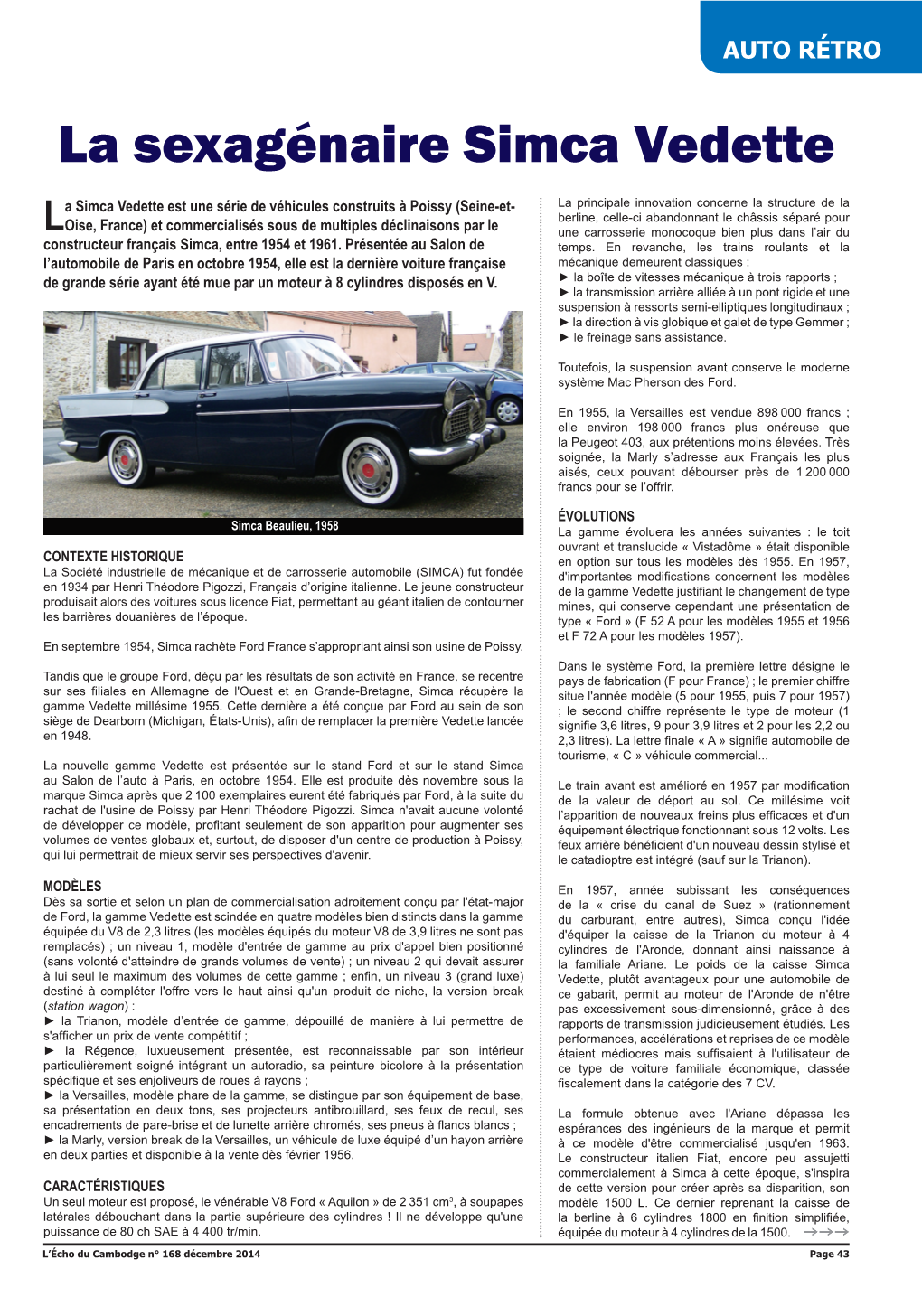 La Sexagénaire Simca Vedette