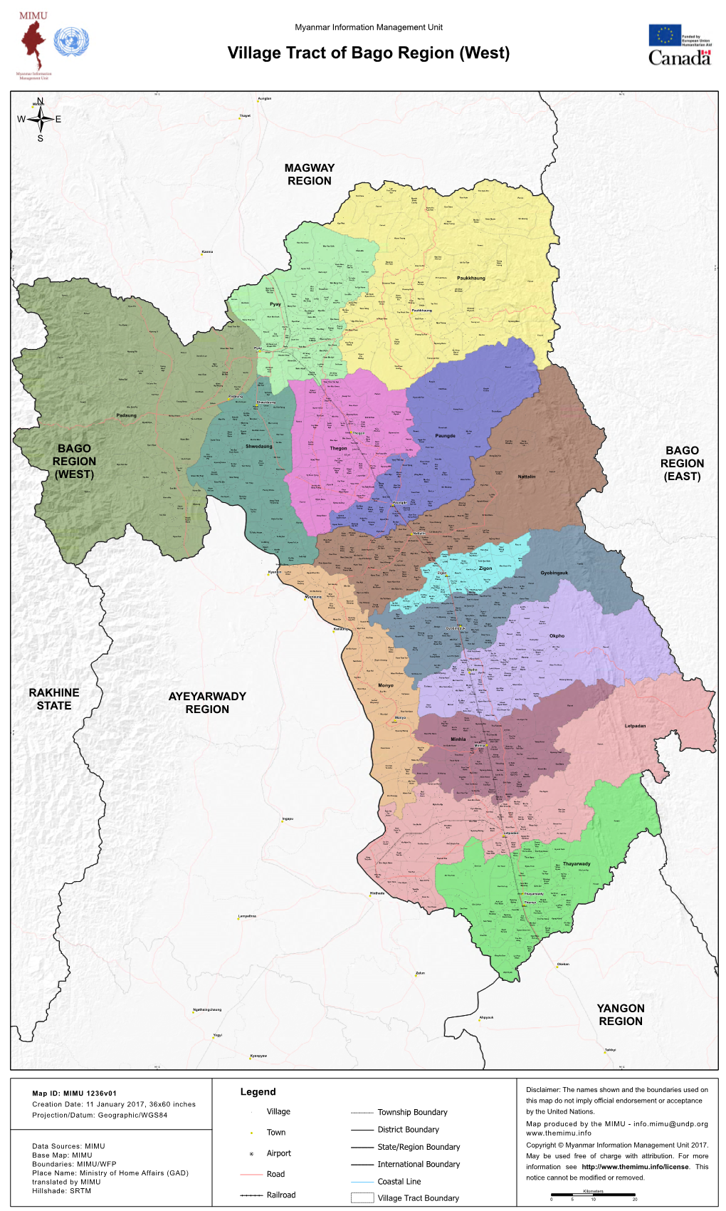 Village Tract of Bago Region (West)