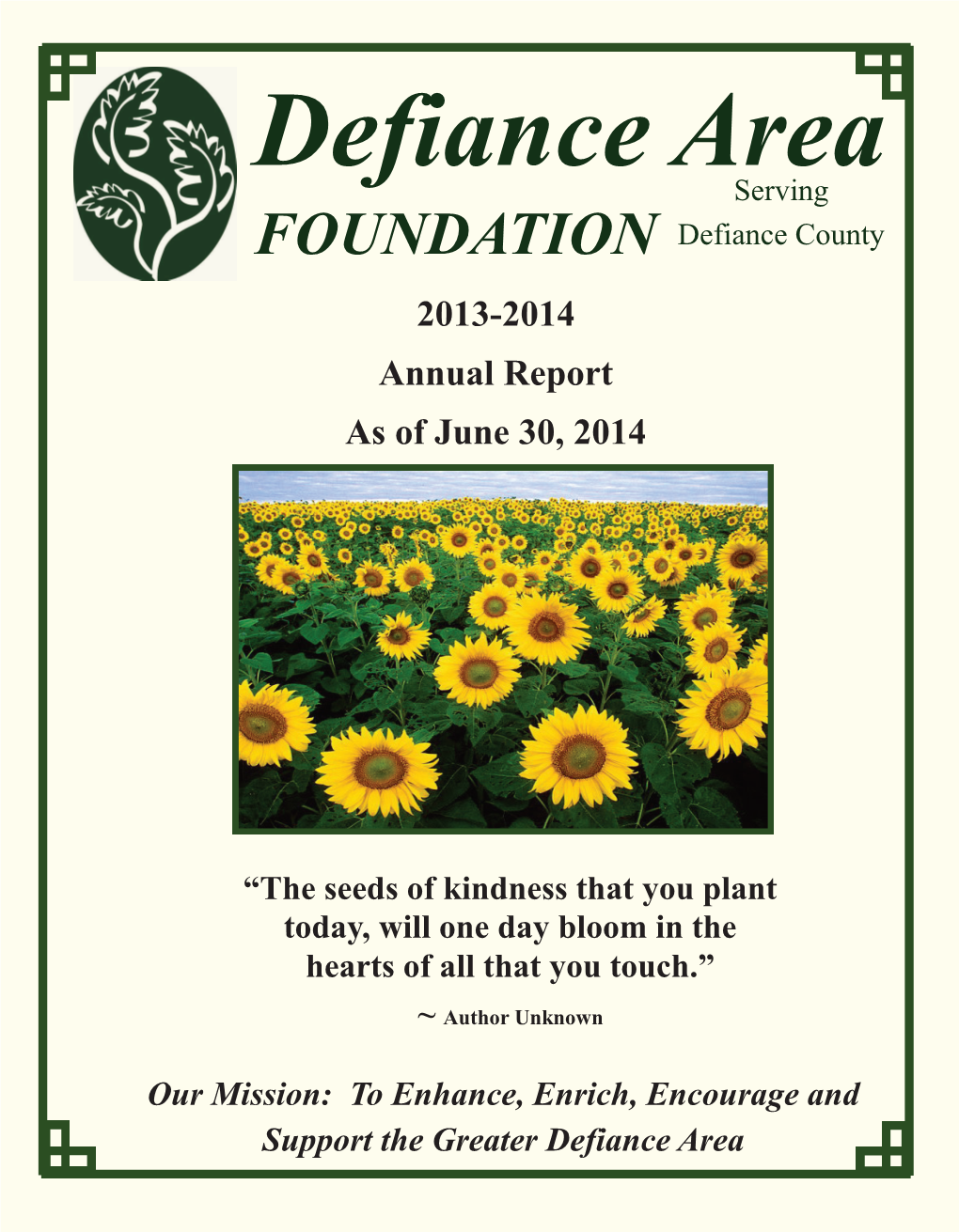 2013-2014 Annual Report As of June 30, 2014