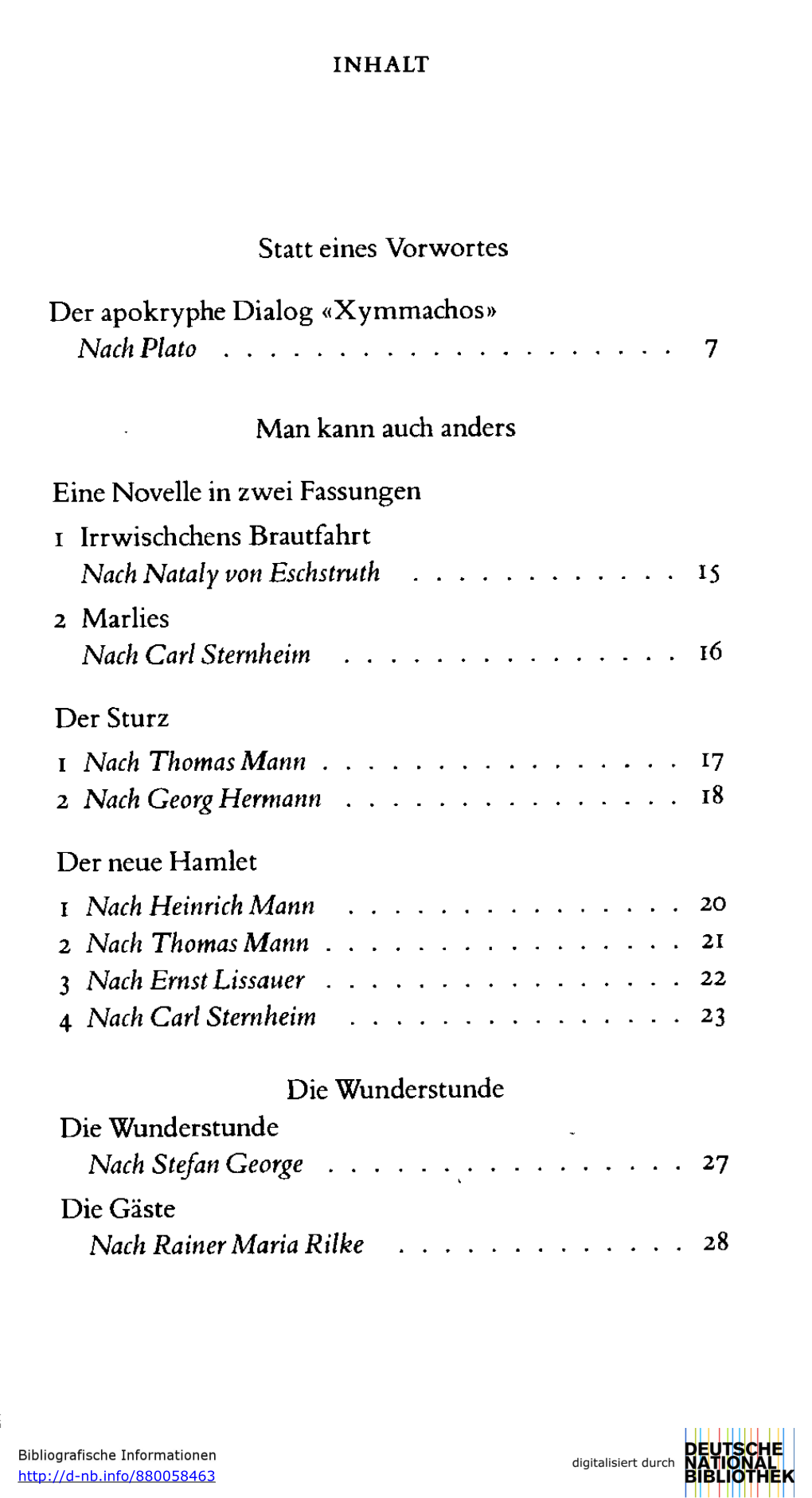 Nach Plato 7 M an Kann Auch Anders Eine Novelle in Zwei Fassu