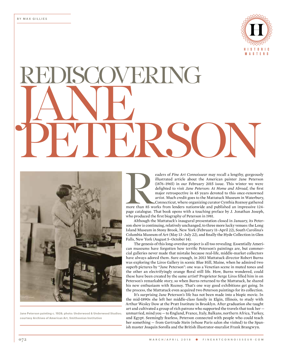 Rediscovering Jane Peterson