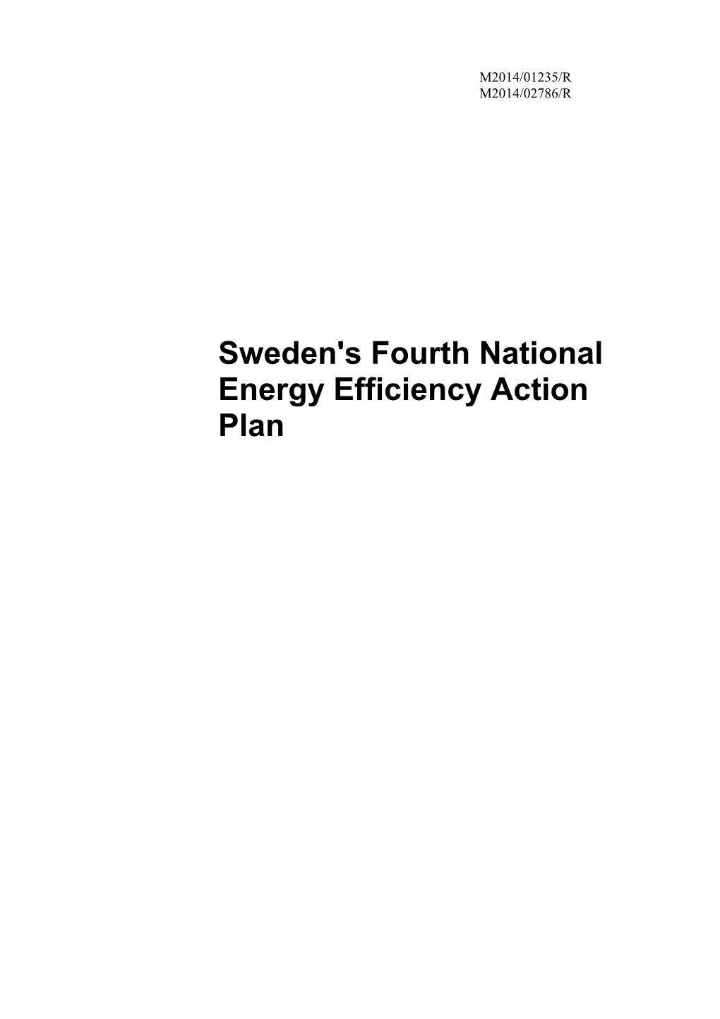 Sweden's Fourth National Energy Efficiency Action Plan