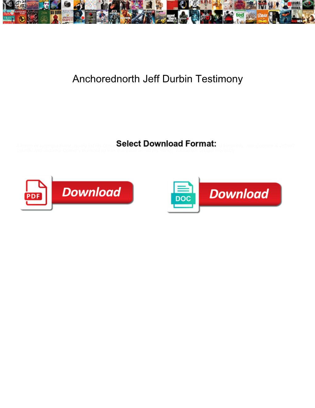 Anchorednorth Jeff Durbin Testimony