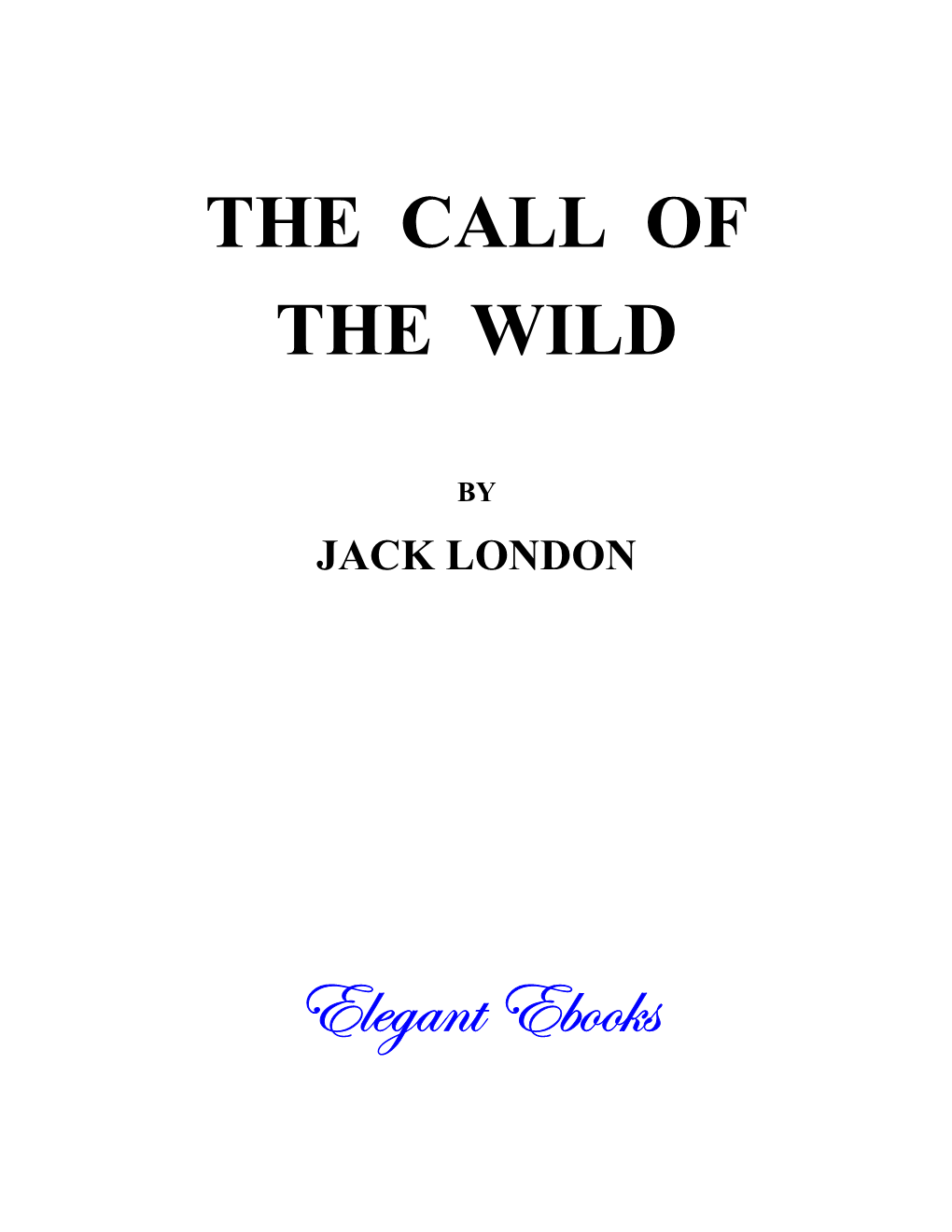 The Call of the Wild