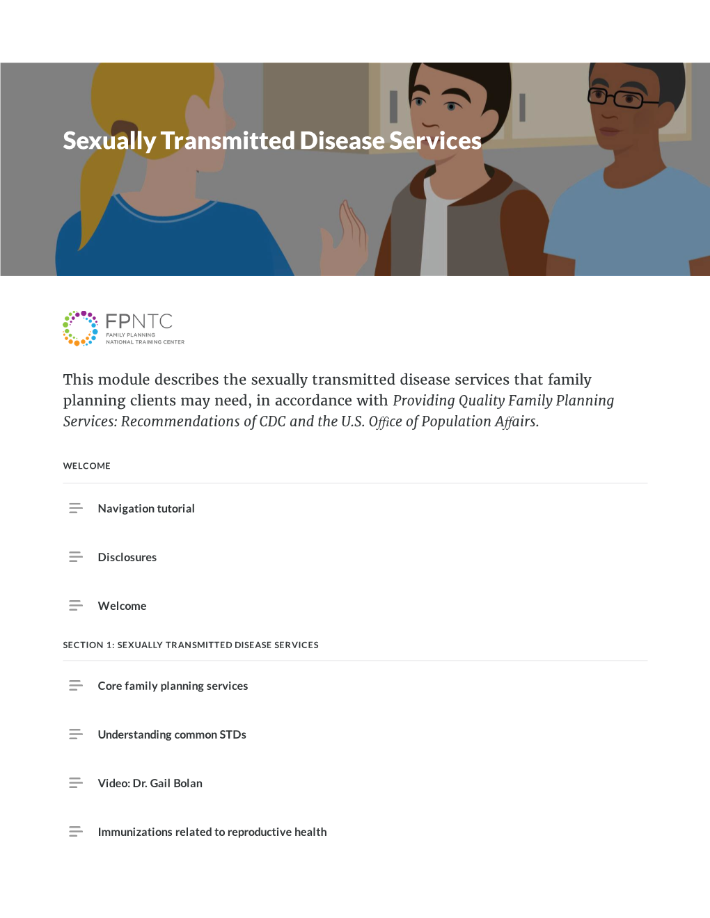 Sexually Transmitted Disease Services