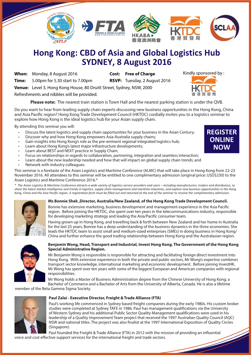 Hong Kong: CBD of Asia and Global Logistics Hub SYDNEY, 8 August