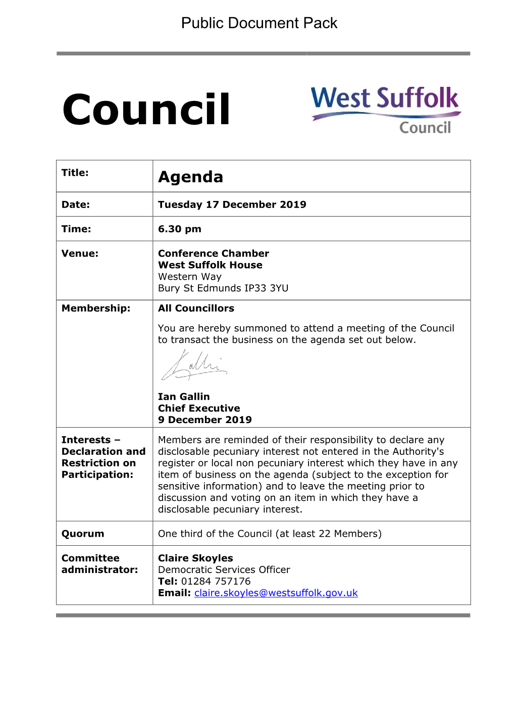 (Public Pack)Agenda Document for Council, 17/12/2019 18:30