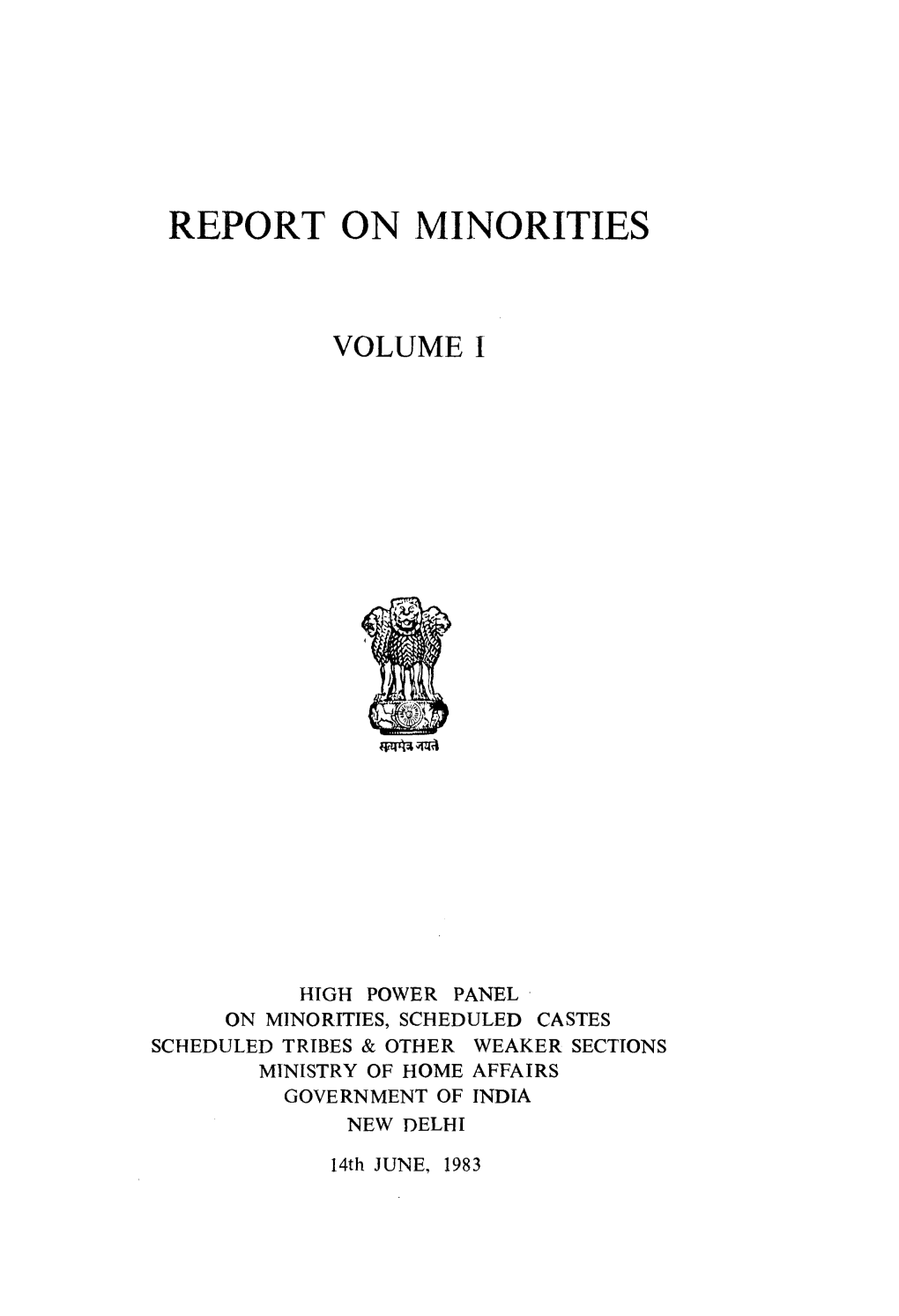 Report on Minorities