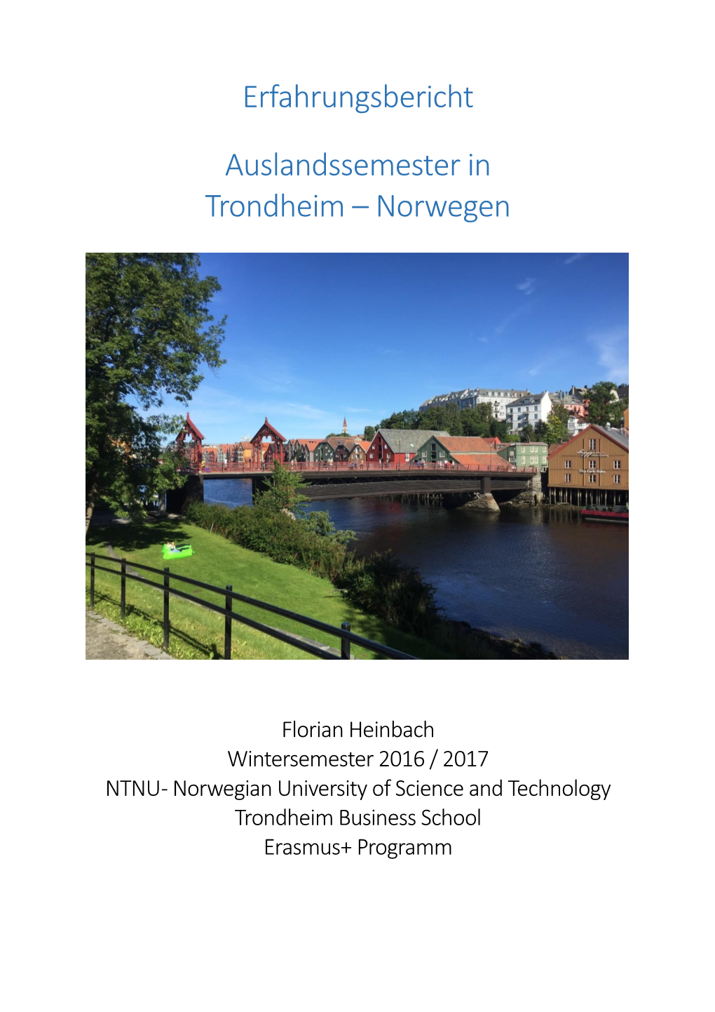 Erfahrungsbericht Auslandssemester in Trondheim – Norwegen