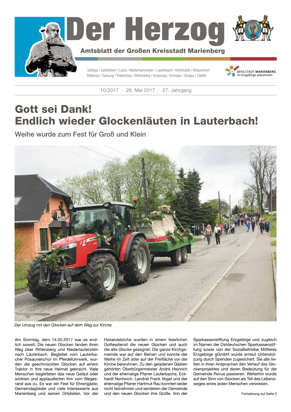 Endlich Wieder Glockenläuten in Lauterbach! Weihe Wurde Zum Fest Für Groß Und Klein