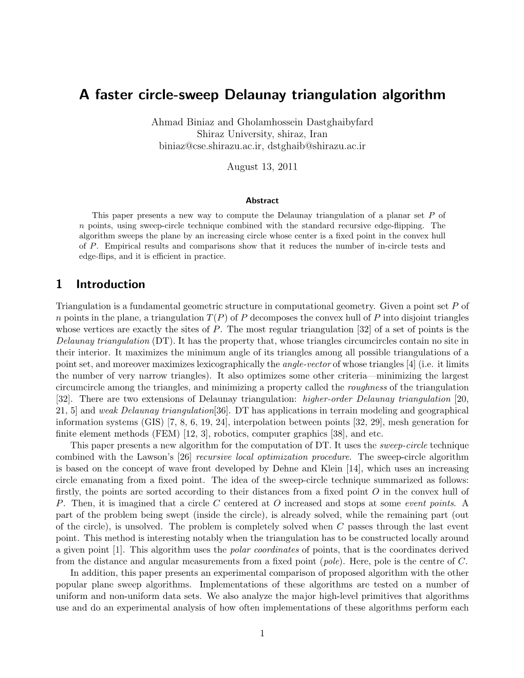 A Faster Circle-Sweep Delaunay Triangulation Algorithm