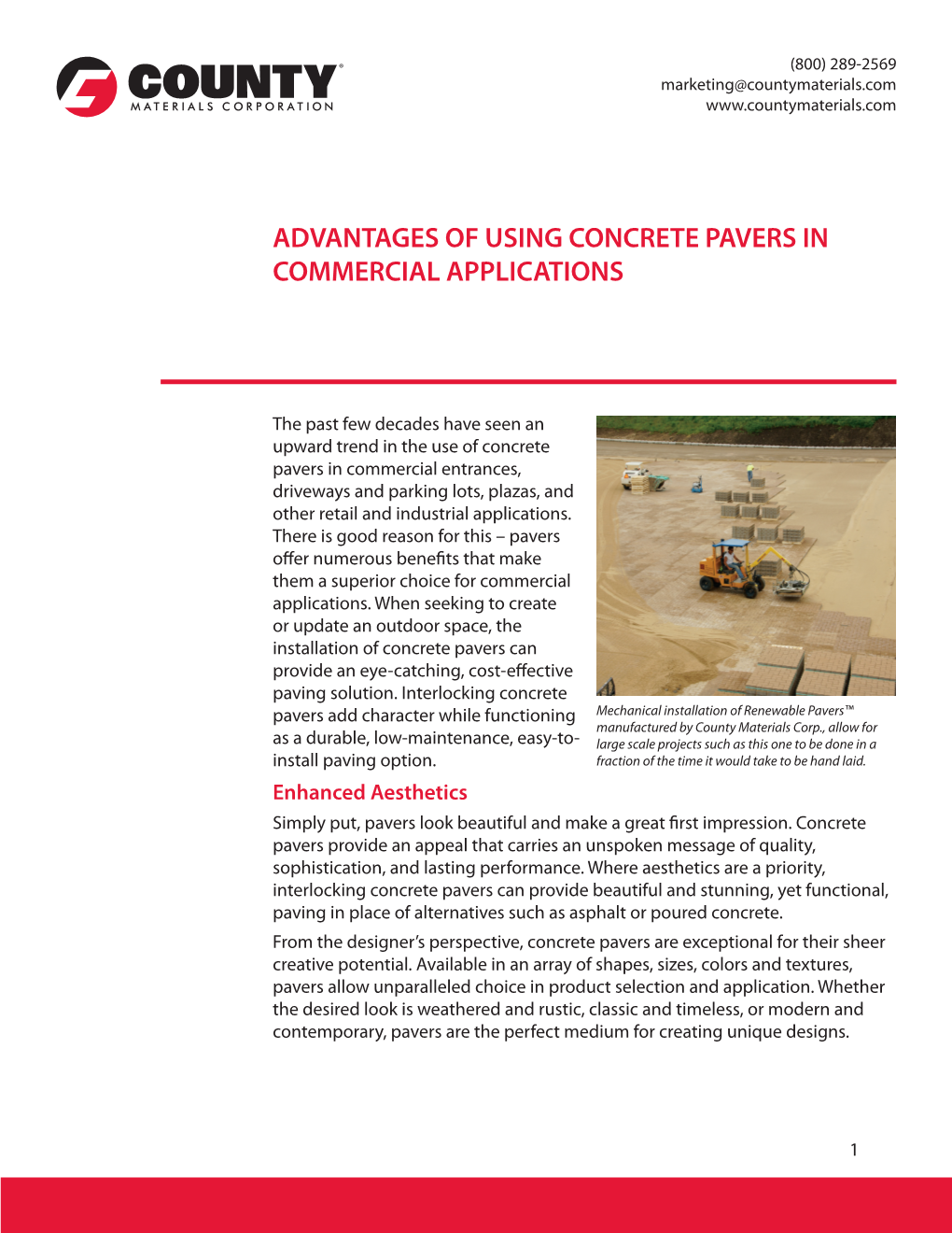 Advantages of Using Concrete Pavers in Commercial Applications