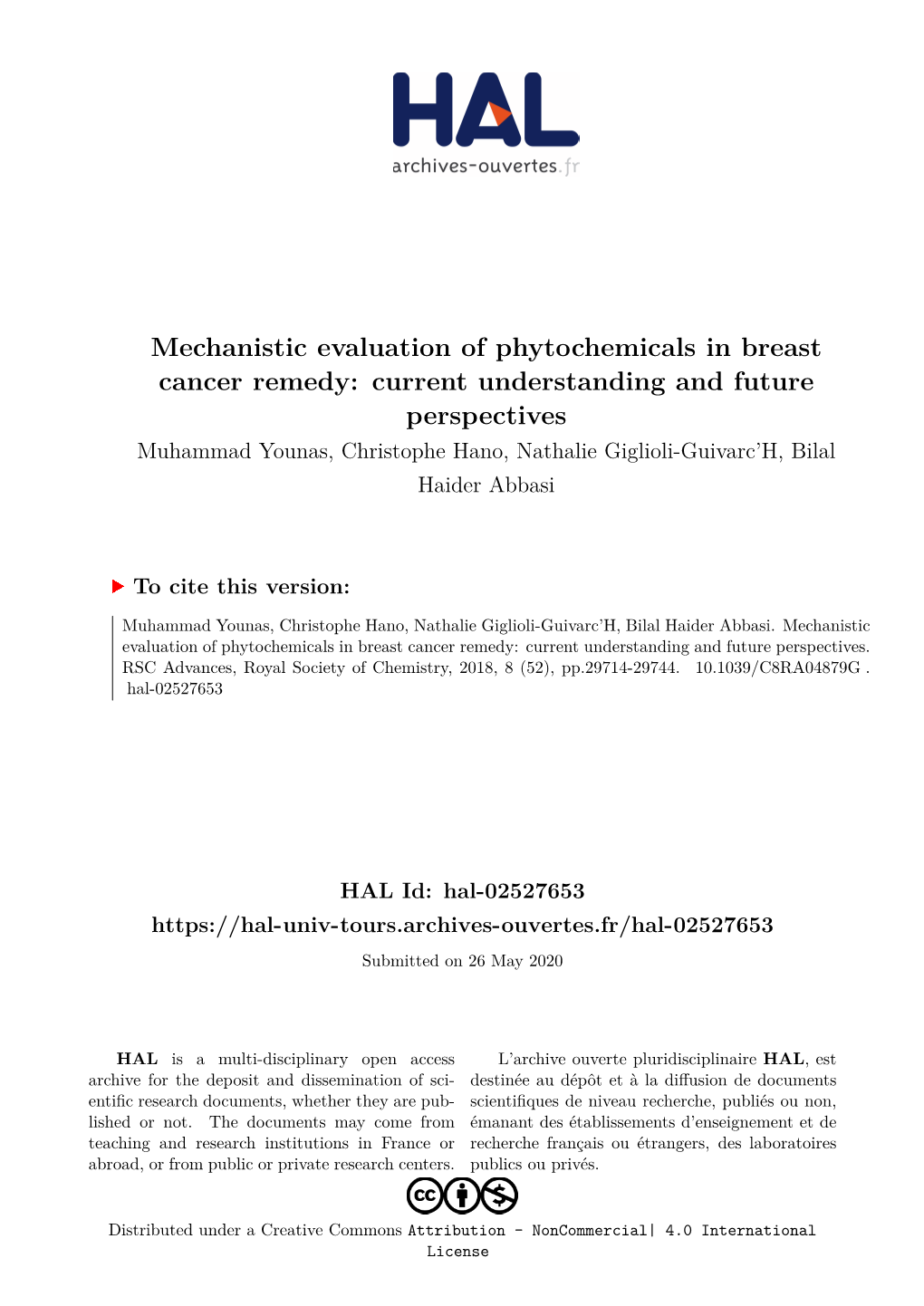 Mechanistic Evaluation of Phytochemicals