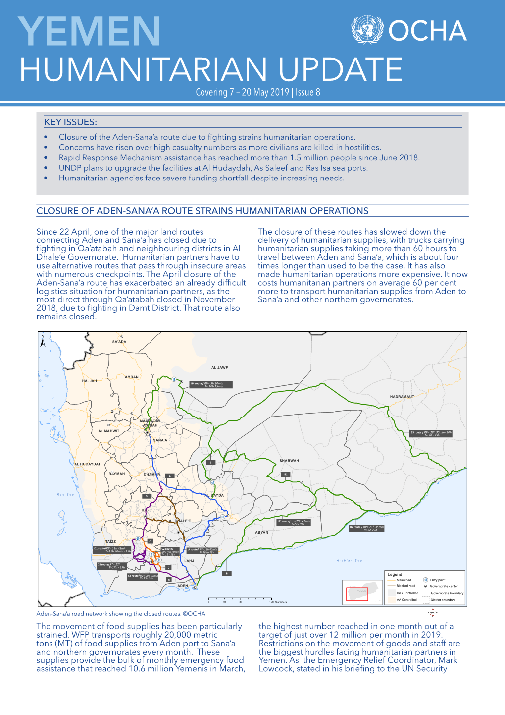 HUMANITARIAN UPDATE Covering 7 – 20 May 2019 | Issue 8