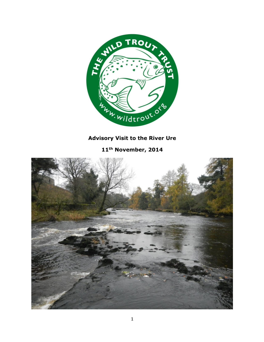 Advisory Visit to the River Ure 11Th November, 2014