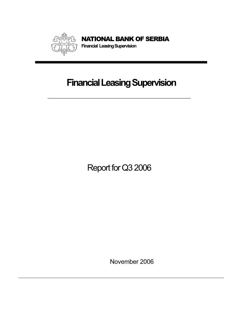 Financial Leasing Supervision